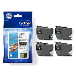 Brother Original LC-421VAL Tintenpatronen Value Pack für Brother DCP-J1050DW, DCP-J1140DW, MFC-J1010DW (bestehend aus 4 Tintenpatronen: Schwarz, Cyan, Magenta, Gelb) Angebot bei HelloDeals