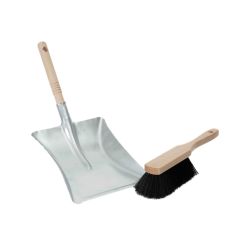 Novaliv Kehrblech Set Kehrblechgarnitur Silber Verzinkt Kehrblechbesen zum Aufkehren Kohleschaufel Handkehrset Kehrblechset Kehrschaufel - geeignet für Camping Feger und Kehrblech Angebot bei HelloDeals