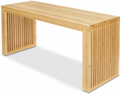BAM BOO BOX - Sitzbank aus Bambus - Holzbank für Esszimmer, Schlafzimmer oder Küche - 90 x 33 x 43 cm - Bank ohne Lehne Angebot bei HelloDeals