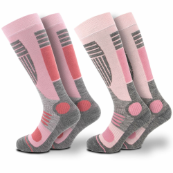Occulto 2 Paar DAMEN SKISOCKEN mit POLSTERUNG in verschiedenen Farben, THERMO WINTERSOCKEN für SKI und SNOWBOARD 39-42 2 Paar Pink Angebot bei HelloDeals