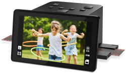 Digitaler Film und Diascanner mit großem 5-Zoll-LCD-Display, Dia Scanner zum Digitalisieren Negativscanner, konvertiert 135, 126 KPK, 110 Negative und Super 8-Film in 22 MP JPEG Angebot bei HelloDeals