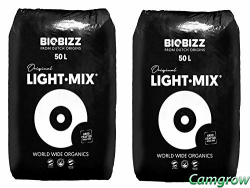Biobizz - Bio-Blumenerde Universalmischung, leichte Mischung und Wurm-Humus - 2 x leichte Mischung, 50 l Angebot bei HelloDeals