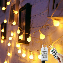 120 LED Lichterkette Kugel, 15M 8 Modi und Memory Funktion,lichterketten außen/Innen mit Stecker, fur party deko, kinderzimmer, balkon,weihnachtsbeleuchtung usw. (warmweiß) Angebot bei HelloDeals