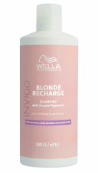 Wella Professionals Invigo Blonde Recharge Shampoo – Silbershampoo für blondiertes Haar – entfernt Gelbstich und belebt Blondtöne – mit Vitamin E – 500 ml Angebot bei HelloDeals