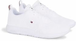 Tommy Hilfiger Herren Runner Sneaker Corporate Knit Rib Runner Sportschuhe 45 EU Weiß Angebot bei HelloDeals