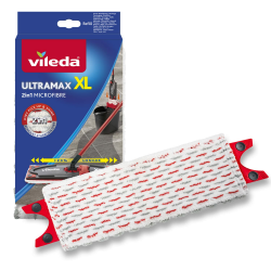 Vileda Ultramax XL Bodenwischer Ersatzbezug, extrabreiter Wischmopp Bezug Ultramat_Ultramax aus Mikrofasern, für alle Hartböden, Waschmaschinen geeignet, 1er Pack Angebot bei HelloDeals