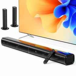 MEVOSTO Soundbar für TV Geräte - 2025 Upgraded Eingebaute Dual-Subwoofe 2.2 Kanal Abnehmbar 2 in 1 Lautsprecher für Fernseher PC-Gaming HD-ARC/Optisch/AUX/BT/USB Bass/Höhen verstellbar für Heimkino Angebot bei HelloDeals