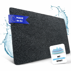 Entrando Fußmatte 40x60 cm für innen, waschbar, saugstark, rutschfest, für Haustür, Küche, Badezimmer - Anthrazit Teppich 60x40 schmutzfangmatte 40x60 fussmatte 60x40 fußmatten haustür 40x60 Angebot bei HelloDeals