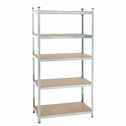 Steckregal 200x100x50 cm oder 200x120x60-875 kg - Farbe wählbar - Werkstattregal Lagerregal Kellerregal Schwerlastregal Regal (200 x 100 x 50 cm, Verzinkt) Angebot bei HelloDeals