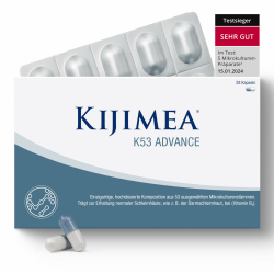 Kijimea® K53 Advance – Darmbakterien Kapseln hochdosiert | 53 ausgewählte Mikrokulturen-Stämme aus der Darmflora | mit Biotin | >500 Milliarden KBE je Packung | laktosefrei | glutenfrei - 28 Kapseln Angebot bei HelloDeals