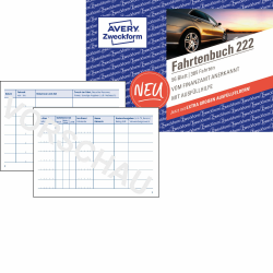 AVERY Zweckform 222 Fahrtenbuch (für PKW, vom Finanzamt anerkannt, A6 quer, 112 Seiten |385 Fahrten, für Deutschland & Österreich zur Abgrenzung privater/geschäftlicher Fahrten) Angebot bei HelloDeals