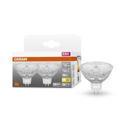 OSRAM Star Reflektor LED-Lampe für GU5.3-Sockel, klares Glas ,Warmweiß (2700K), 345 Lumen, Ersatz für herkömmliche 35W-Leuchtmittel, nicht dimmbar, Double-Pack Angebot bei HelloDeals