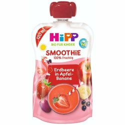 HiPP Smoothie Mix im Quetschbeutel, Rote Früchte in Apfel-Banane, 100% Bio-Früchte ohne Zuckerzusatz, 6 x 120 ml Beutel Angebot bei HelloDeals