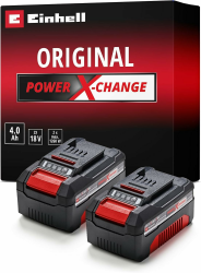 Original Einhell Akku PXC-Twinpack 4,0 Ah Power X-Change (Li-Ion, 18 V, 2x 4,0 Ah, für alle PXC-Geräte geeignet, proaktives Batteriemanagement, situativ angepasste Ladezyklen) Angebot bei HelloDeals