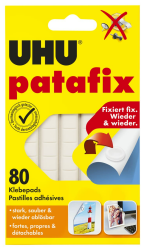 UHU patafix, wieder ablösbare und verwendbare Klebepads, weiß, 80 Stück Angebot bei HelloDeals