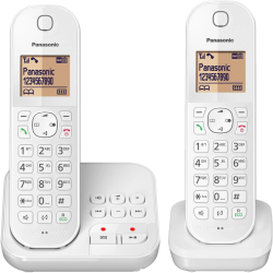 Panasonic KX-TGC 422 GW, schnurloses Telefon mit Anrufbeantworter und Zusatz-Set, weiss Angebot bei HelloDeals
