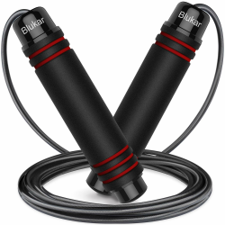 Blukar Springseil, Speed Rope Verstellbar mit Hautfreundlichen Schaum Griffe, Länge Einstellbar, rutschfest und Ideal für Fitness & Ausdauer & Seilspringen, geeignet für Erwachsene Angebot bei HelloDeals