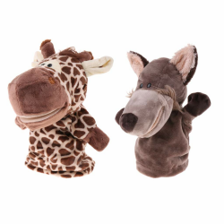 Sharplace 2 Stück Handpuppen Tierhandpuppen für Kinder Plüschtiere Erzählen Geschichte, Unterrichten, im Vorschulalter und als Geburtstagsgeschenk, Rollenspiel, Wolf Handpuppe + Giraffe Handpuppe Angebot bei HelloDeals
