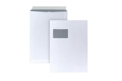 POSTHORN Versandtasche C4 (250 Stück), haftklebende Versandtaschen mit Fenster, weiße Versandtaschen mit grauem Innendruck für Sichtschutz, 324 x 229 mm, 90g/m² Angebot bei HelloDeals