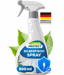 Silberfische-Spray 500 ml – Silberfische und Papierfische schnell & effektiv loswerden mit Langzeitwirkung - Alternative zu Silberfisch-Köderdose inkl. Ebook mit Tipps zum Silberfische bekämpfen Angebot bei HelloDeals
