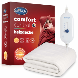 Silentnight Comfort Control Wärmeunterbett 150x80cm | Heizdecke Bett mit 3 Heizstufen, Ultraschnelles, Aufheizen Elastische Bander Waschmaschinen Waschbar | Heizunterlage Bett Heizmatte | 150x80cm Angebot bei HelloDeals