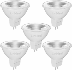 Linkind GU5.3 MR16 LED 5W Lampe 12V, 50 Watt ersetzt, 2700K Warmweiß 36° Abstrahlwinkel LED Spot MR16, 520Lm AC/DC 12Volt LED Leuchtmittel, Nicht dimmbar, 5 Stück Angebot bei HelloDeals