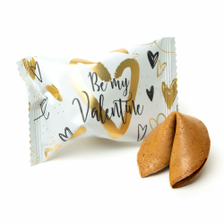 Lucky Treats - Valentinstag Glückskekse Kakao-Vanille - Be my Valentine - Mit liebevollen Botschaften - Perfekt als romantisches Geschenk & Tischdeko - 25 Stück Angebot bei HelloDeals