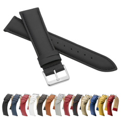 MARCHEL Glattleder LLB Lederarmband Echtleder Uhrenarmband Rindsleder Feines Leder 19 mm Schwarz Angebot bei HelloDeals