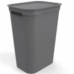 Rotho Brisen Wäschesammler 50l mit Deckel und Griffen, Kunststoff (PP) BPA-frei, anthrazit, 50l (43.1 x 34.0 x 52.9 cm) Angebot bei HelloDeals