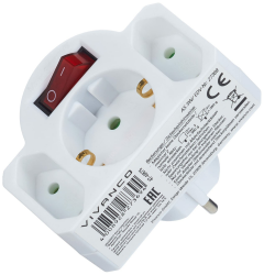 Vivanco AS 3W Schukoadapter (3-fach) mit Schalter weiß Angebot bei HelloDeals