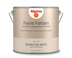 Alpina Feine Farben – No. 07 Zauber der Wüste – edelmatte Innenfarbe - Wandfarben für einzigartige Farbwirkungen und Raumstimmungen – Zartes Sandbeige – 2,5 Liter Angebot bei HelloDeals