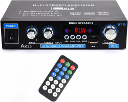 WOOPKER AK35 HiFi-Verstärker, Bluetooth 5.0 Mini Verstärker HiFi Stereo Heimkino Stereo av Receiver Höhen und Bässe mit USB/RCA/MIC/FM Angebot bei HelloDeals