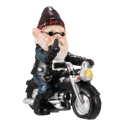 Guidre Gartenzwerg Motorrad Zwerge,13.3cmx13cm Statue Wasserdicht Sonnenschutz Gartendeko für den Garten,gartenzwerg lustig,Motorrad Geschenke für männer,Deko für den Balkon Angebot bei HelloDeals