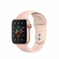 Apple Watch Series 5 40mm (GPS + Cellular) - Aluminiumgehäuse Gold Sandrosa Sportarmband (Generalüberholt) Angebot bei HelloDeals