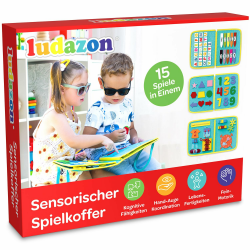 LUDAZON® Montessori Sensorischer Spielkoffer 2 3 4 5 Jahre, Die wichtigsten Aktivitäten für das Wachstum des Kindes, Mit Pädagogik Experten Entwickelt Angebot bei HelloDeals