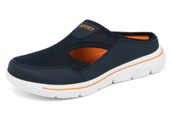 Meik Mangni Hausschuhe Damen Herren Clogs Leichte Pantoffeln atmungsaktive Pantoletten Mules rutschfest Gartenschuhe Sabots Outdoor Indoor Gr.36-48 EU 38 EU Blau Orange Angebot bei HelloDeals