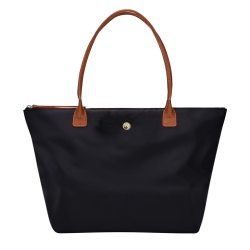 GM LIKKIE Schultertasche für Damen, Nylon-Handtasche mit Tragegriff oben, faltbare Wochenend-Hobo-Handtasche Schwarz2 Angebot bei HelloDeals