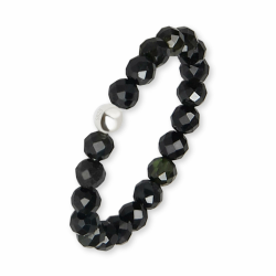 GD GOOD.designs Anxiety Ring aus Naturstein Perlen für Damen - Perlenring elastisch - Anti Stress Ring facettiert I Ringgröße 52-62 I Valentinstag-Geschenk für Sie Turmalin Angebot bei HelloDeals