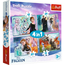 Trefl 34381 4-in-1-Puzzle Disneys Eiskönigin 2 mit hochwertigem Druck für Kinder ab 3 Jahren Puzzle, The Incredible World Disney Frozen 2 Angebot bei HelloDeals
