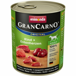 GranCarno Hunde Nassfutter mit Rind + Entenherzen (6 x 800 g), Hundefutter nass ohne Getreide und Zucker von animonda, für ausgewachsene Hunde, mit frischen fleischlichen Zutaten Angebot bei HelloDeals