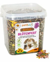 petifool Blütenfest 380g - Ergänzungsfutter für Nager - natürliches Nagerfutter für Kaninchen, Meerschweinchen, Hamster, Chinchilla & mehr - ohne künstliche Zusätze - 100% Natur - artgerechtes Futter Angebot bei HelloDeals