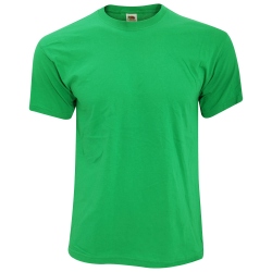 Fruit of the Loom Herren Original T Kurzärmeliges Rundhals-T-Shirt (1er Pack) L Kelly Green Angebot bei HelloDeals