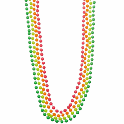 UV FLOOR - Neon Fluo Perlenketten 4er Set - Spezial Schwarzlicht Und Ultraviolett - Knallig - Fluoreszierendes Zubehör Angebot bei HelloDeals