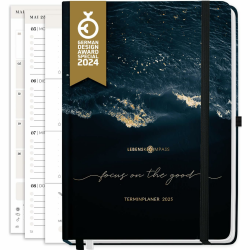 Lebenskompass Kalender 2025 Buchkalender A5 "WAVE" - Schöner Wochenplaner 2025 & Terminkalender 2025 - stabiles Hardcover mit edler Folienprägung Angebot bei HelloDeals