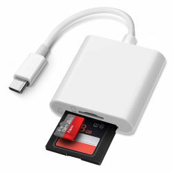 SD Kartenleser USB C, 2 in 1 USB-C auf SD-Kartenleser Adapter, USB C Card Reader SD Kartenleser Fotografie Speicherkartenadapter SD-Karten Adapter für SDHC/SDXC/SD/MicroSD/RS-MMC/Micro SDHC/Micro SDXC Angebot bei HelloDeals