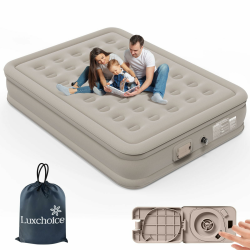 Luxchoice Luftbett 2 Personen Luftmatratze Selbstaufblasend mit Tragbare Pump und Anti-Verschleiß und Anti-Lärm Premium Fabric Aufblasbare Matratze Gästebett für Camping oder Heimgebrauch Angebot bei HelloDeals