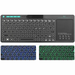 Rii Bluetooth Tastatur mit touchpad(Bluetooth 5.0 + 2.4G Wireless), Mini Tastatur Beleuchtet mit 2 LED Hinterleuchtet（Deutsches Layout, schwarz） Angebot bei HelloDeals