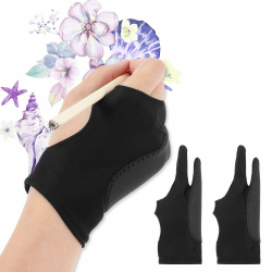 Qianyu Drawing Glove, Künstler Handschuh Elastisch Digitale Zeichenhandschuh Antifouling-Handschuh 2-Finger-Handschuh Grafiktablett-Handschuh für Papierskizzieren Bleistiftmalerei Angebot bei HelloDeals