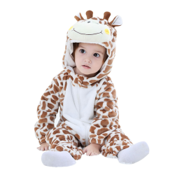 Doladola Unisex Baby Frühling Herbst Tier Strampler Baby Jungen Mädchen Flanell Ein Stück Pyjama 18-24 Monate Giraffe Angebot bei HelloDeals