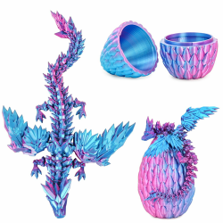 Balkwan Geflügelter Drache im Überraschungsei Lustiges Sammlerspielzeug Geschenk Kinder Erwachsene 3D Gedruckter Fantasiedrache ideal Weihnachten Ostern Geburtstage Feiertagsdeko(Lila, Mittel) Angebot bei HelloDeals